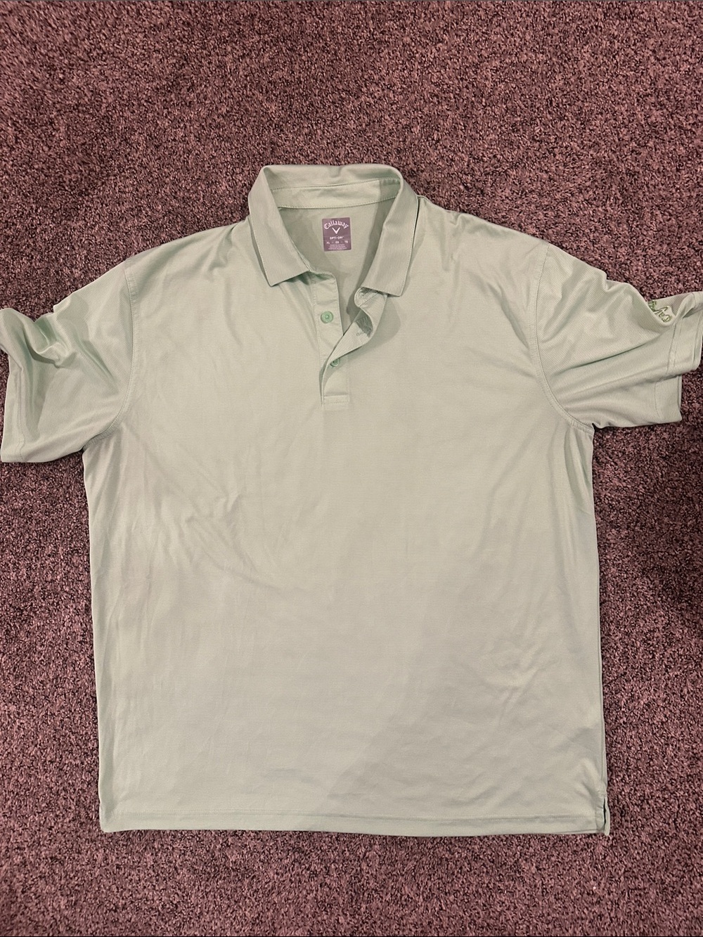Callaway Men's Mint Green Polo Shirt - Short Sleeve